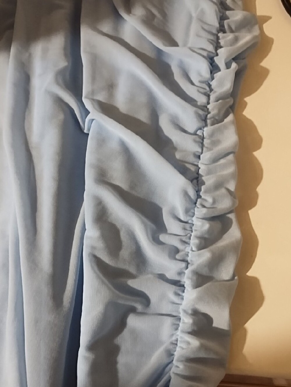 Light Blue Ruched Long-Sleeve Midi Dress Medium EUC. - Picture 15 of 15